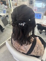 ブラウン(Brown)&nbsp;#haru 卒業式アレンジでハーフアップに！