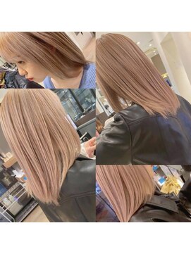 エヌプラスリタ 近鉄八尾(N+lita) ホワイトグレージュミニウルフデジタルパーマチェリーブラウン