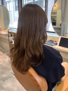 カノエ 福岡香椎店(canoe) ブラウンベージュ ブリーチなしダブルカラー 艶髪 美髪 20代30代