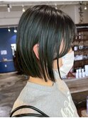 切りっぱなしボブ/ボブ/マットカラー/愛媛/松山市