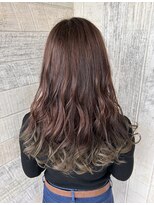 アンソレイユ ヘアー ガーデン(ensoleille hair garden) ベージュのラインカラー♪