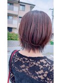 レイヤーカット×暖色系カラー
