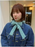 ワイドバング/ワインレッド/くびれ巻き