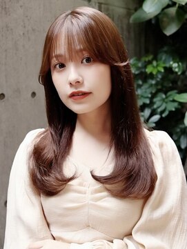 ソア 並木坂(Soa) レイヤーカット/韓国風/透明感カラー/ブラウン/Chihiro