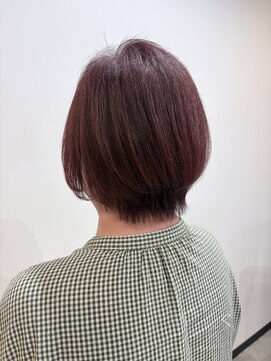 スリー バイ ザサロンフジサワ(THREE by the salon fujisawa) ショートボブ×ピンクカラー