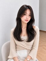 バグズ ヘアデザイン 桔梗が丘店(Baguz HAIR DESIGN) 韓国風くびれレイヤー小顔顔周り透明感艶髪ダークグレージュ前髪