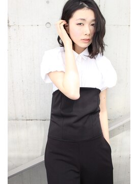 レンジシ オモテサンドウ(RENJISHI omotesando) くせ毛風ロングボブ