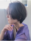 小顔_夏耳かけ_毛先パーマ_イメチェン_フォギーベージュ