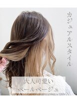 美容室 メザミー MESAMIES セクションカラー大人かわいいゆるふわインナーグレージュ