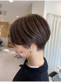 大人可愛いマッシュショートハンサムショートくびれ丸みショート