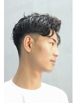 レンゲン(LENGEN)&nbsp;メンズかき上げニュアンスマッシュサイドパート韓国マッシュ