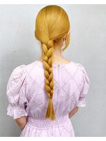 シェリ ヘアデザイン(CHERIE hair design)&nbsp;レモンイエロー×アレンジ◎