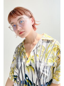 クシュ 所沢西口プロぺ通り(kusyu... ) ペールベージュセクションカラーグラデーションカラー外ハネボブ