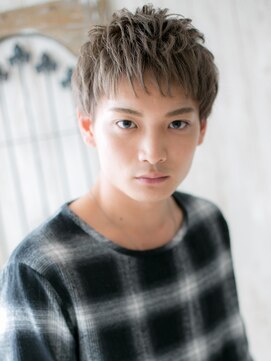 モッズヘアメン 名護大東店(mod's hair men) 外国人風ハイトーンカラーの束感フェザーマッシュヘアg名護大東