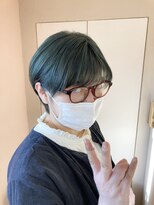 ヘアデザイン リライ(HAIR DESIGN Rely)&nbsp;ビリジアン的な色の丸みショート