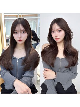 アフロートリノ(AFLOAT Leino) 大人可愛い韓国レイヤーカット　くびれヘア　似合わせ顔まわり