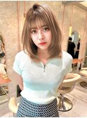 韓国風切りっぱなしボブ×レイヤーカット×美髪髪質改善