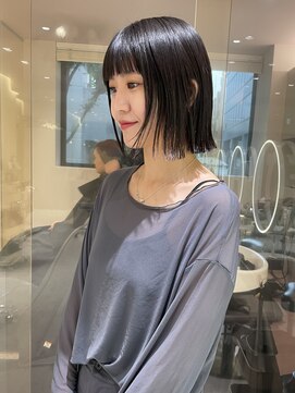 マイル 渋谷(mile) ぷつっとボブ/ボブ/髪質改善ストレート