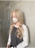 ブロンドカラーハイトーンロングプルエクステ