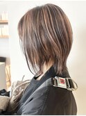 ハイライト/バレイヤージュ/ピンクベージュ