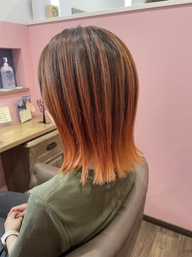 ロア(Roa) ＊バレイヤージュ×オレンジ＊