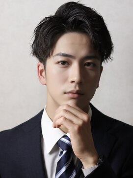 アース 相模大野店(EARTH) メンズセンターパート清潔感ビジネス好感度モテ髪