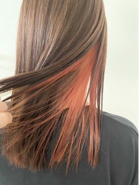 ミンティング(MINTing) ミディアムボブ/切りっぱなしボブ/インナーオレンジ