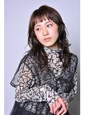 ショートバング×レイヤーウェーブ