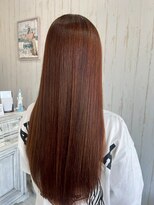 ロア 熊本(LOA)&nbsp;レッドブラウン×髪質改善ストレート　10代20代30代40代