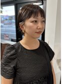オン眉透明感ブラウンショート