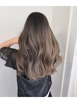 ウル(ulu) バレイヤージュ　ケアブリーチ　ベージュ　グレージュ　ブラウン