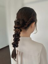 プレジール(Plaisir)&nbsp;編みおろし　かわいらしくオシャレに結婚式・お呼ばれへ