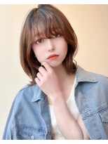 ロンドリゼル 札幌(Lond RiseL) オリーブグレー/前髪/ボブ/マロンベージュ/レイヤーカット/小顔