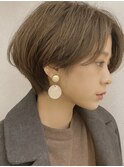 30代40代50代/マッシュショート/グレージュ／髪質改善