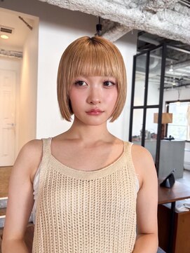 セーヌアワー(CEINE OUR) 三軒茶屋【CEINEOUR】姫カットレイヤーボブ×ハイトーンベージュ