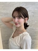 韓国レイヤー/韓国風/ボブ/髪質改善/黒髪/ブリーチなし〔池袋〕