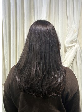 ブラウンカラー　× レイヤーカット