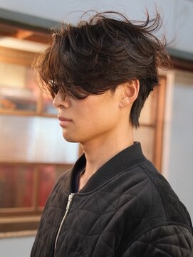 センターパート /毛流れパーマ /ニュアンスパーマ /メンズカット