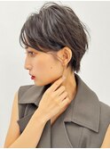 【over hair】小顔魅せカット×グレーベージュ