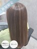カット+白髪ぼかしハイライト+カラー¥18700※太め筋感ハイライト不可