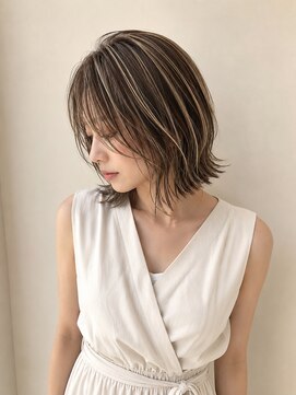 リーチェ(ReCHE by CAPA(旧：CAPA茅ヶ崎店）) ハイライト脱白髪染めくびれ外国人レイヤー艶髪ロングボブ27