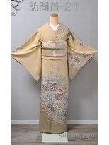 きものサロン すずめ屋&nbsp;レンタル番号　訪問着－21　辻が花黄色
