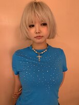 ペレ 原宿(PELE)&nbsp;ダークパープルナチュラルショート夏のヘアアレンジ原宿