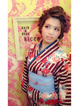 ヘアメイクアンドセットサロン リッコ(Hair make&set salon Ricco) 浴衣着付け&セットスタイル