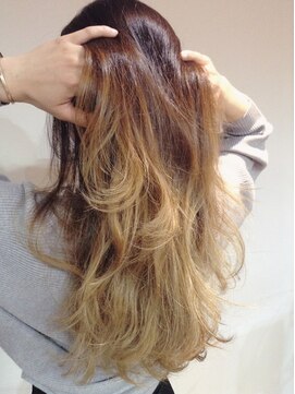 リドル ヘアー 駒生店(Riddle HAIR) 外国人風バレイヤージュカラー