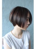 <SALT☆OKABE>前下がりショートボブ×モカブラウン