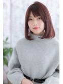 大人かわいいくすみピンク☆艶カラーナチュラルボブディb