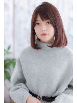 ミック 日暮里店(miq) 大人かわいいくすみピンク☆艶カラーナチュラルボブディb