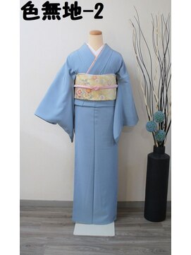 きものサロン すずめ屋 レンタル色無地－2(空色　一つ紋　五三の桐)