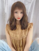 ウィズ 松戸店(Wiz)&nbsp;ひし形エアリーミディ　ミストバング　オリーブグレージュ